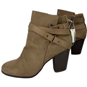 Women's boots Massini Taupe Size 7.5 medium NEW strap booties